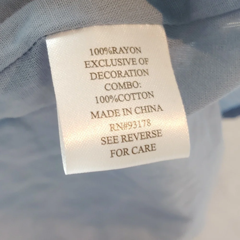 Indigo Thread Co 100% Cotton Periwinkle Tunic Top - Picture 6 of 6